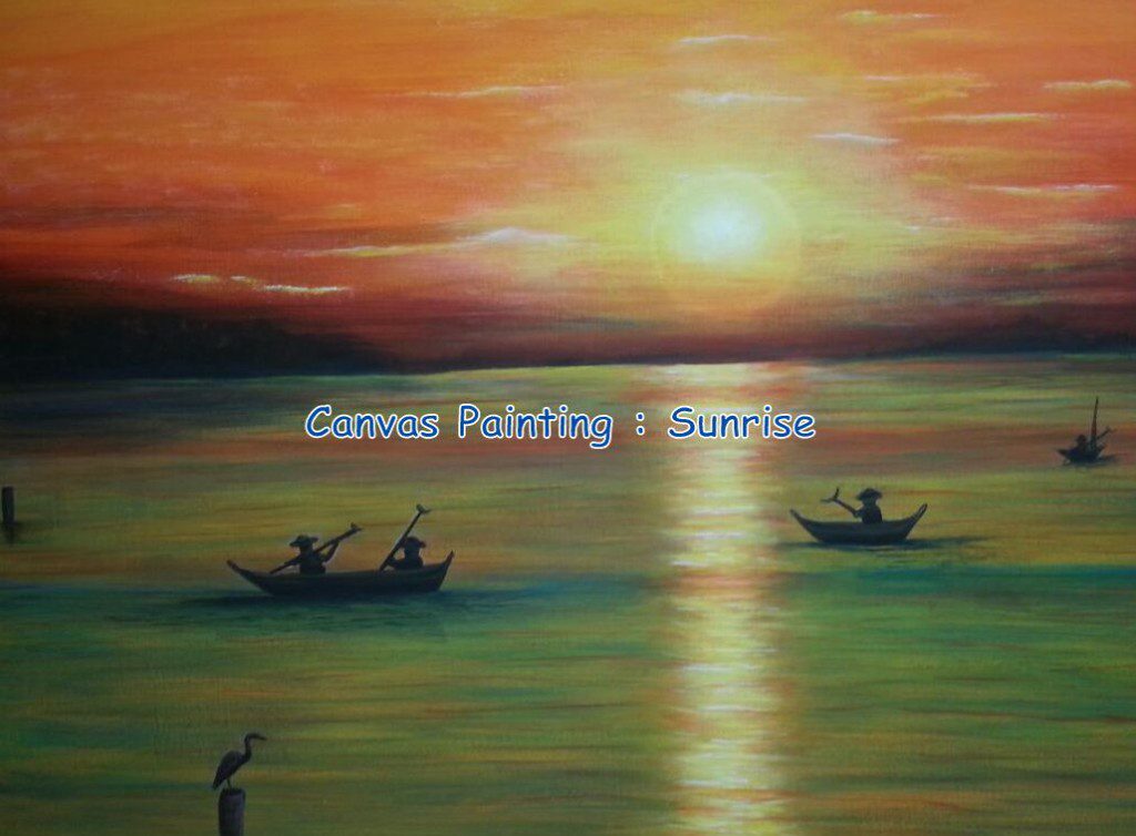 Canvas painting 1 sunrise-student's project