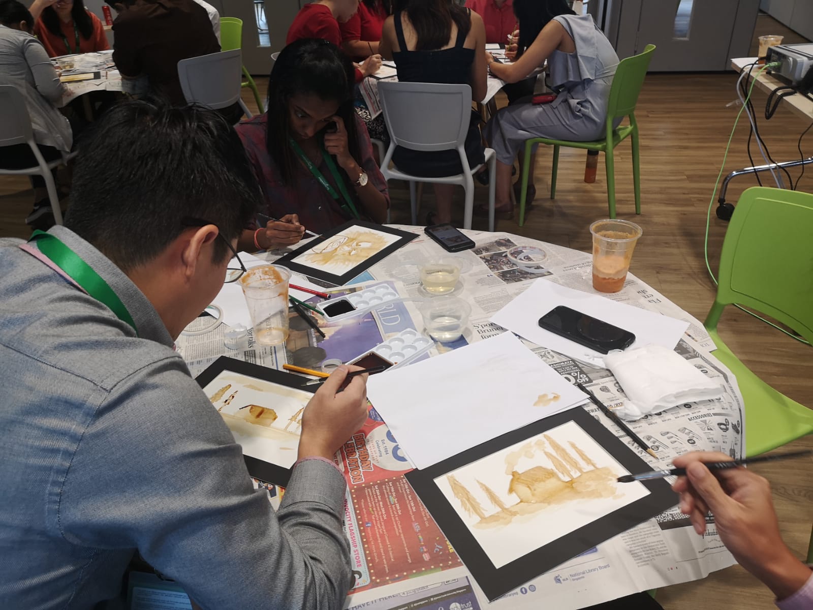 Coffee Art Painting Course / Singapore Art Class