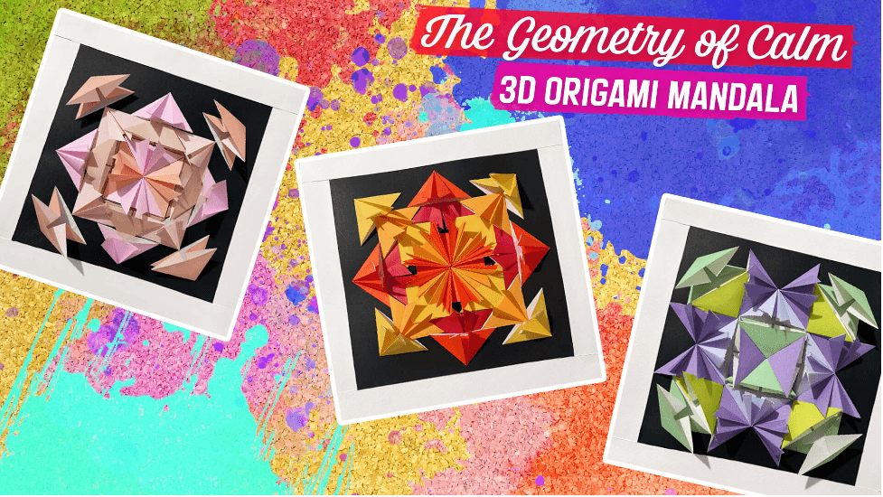 3D Origami Mandala Relief Art Workshop Singapore SGArtClass